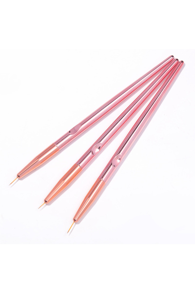 Choice Rose Gold 3Pcs/Set Nail Art Brush Nail Art UV Gel Liner Painting Brush...