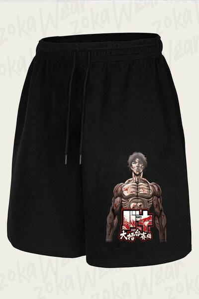 ZOKAWEAR شورت مطبوع بتصميم خاص للجنسين من Baki The Grappler