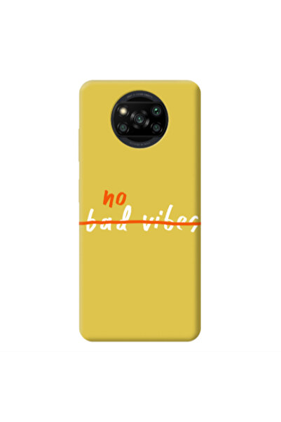 Other Xiaomi Poco X3 /X3 Pro No bad vibes 2 Yellow Colored Silicone TPU Θήκη
