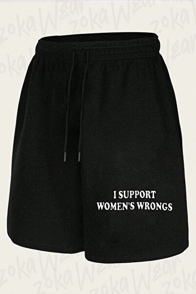 ZOKAWEAR Unisex I Support Women's Wrongs Design Printed Shorts
