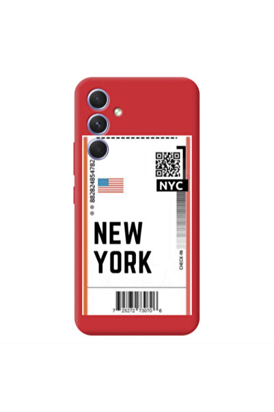 Other Samsung A55 New York NYC Red Colored Silicone TPU Θήκη