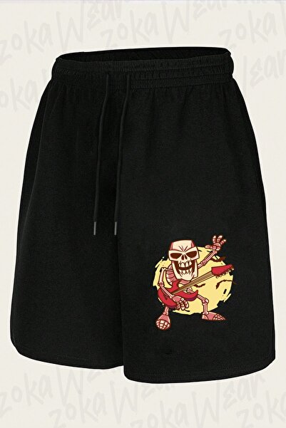 ZOKAWEAR Unisex Rock N Roll Music Design Printed Shorts