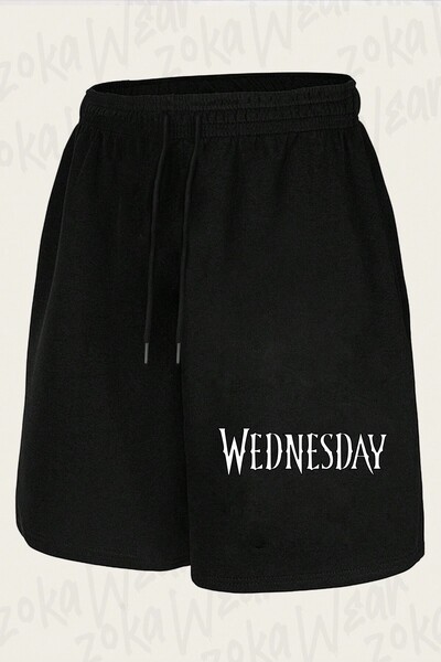 ZOKAWEAR Unisex Logo Wednesday Addams Family Design Printed Shorts