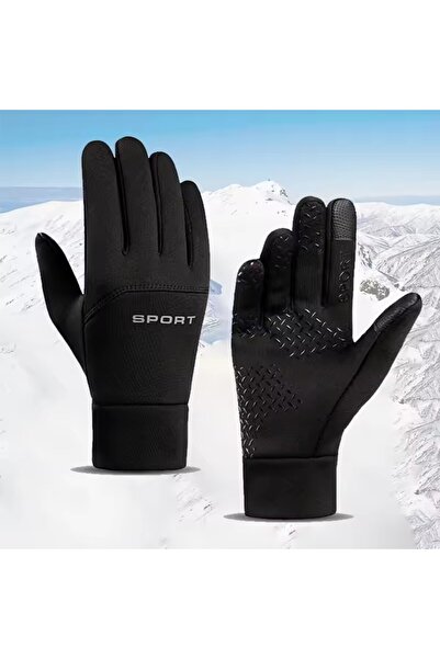 Choice L Black Winter Warm Gloves Touch Screen Windproof Cold-proof Cycling G...