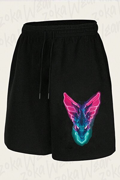 ZOKAWEAR Unisex Dragon V8 Design Printed Shorts