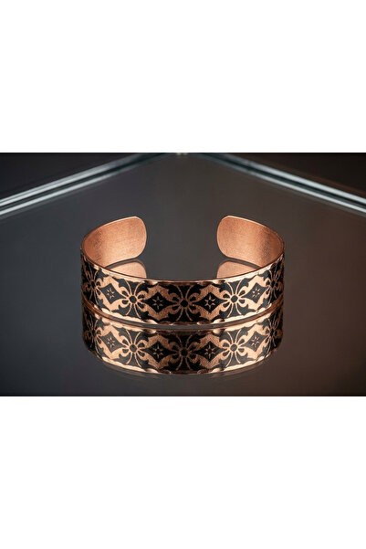 Erol Bakır 100% Handmade Copper |   Copper Ottoman Floral Motif Adjustable Cl...