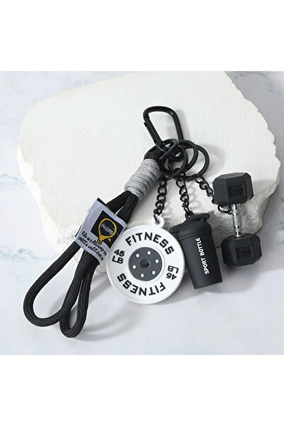 Choice7 blackwhite Detachable Barbell Plates Keychain Water Cups INS Simulati...