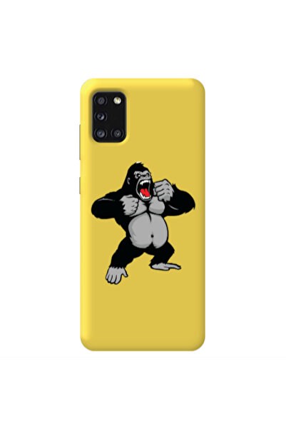 Other Samsung A31 Angry Gorilla2 Yellow Colored Silicone TPU Θήκη