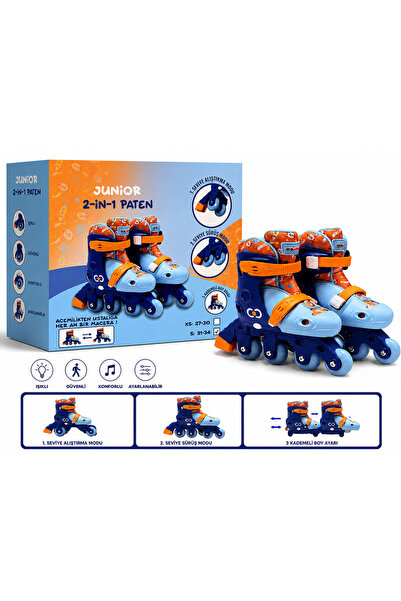 Prlk toys 2’si 1 Arada Ayarlanabilir Çocuk Pateni – Işıklı Tekerlekli Junior ...