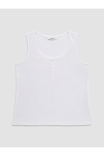 LC Waikiki Lcwaikiki Curve White Large Size 100% Cotton Women's Undershirt