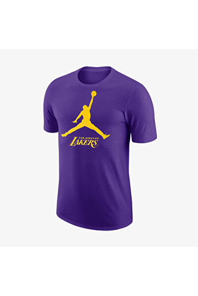 Nike Los Angeles Lakers Jordan Nba Men's Purple T-Shirt Fb9827-504