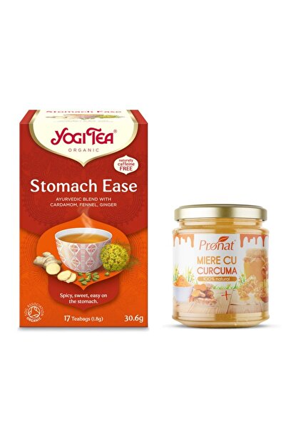 Yogi Tea Pachet Digestie Bio – Ceai Digestiv și Miere cu Curcuma Pronat