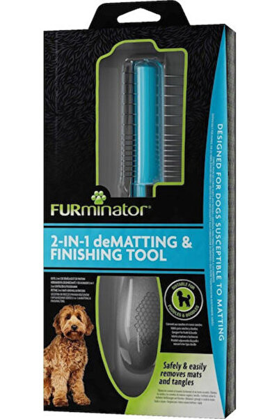 Furminator Χτένα για μακρύτριχα σκυλιά για περιποίηση τριχώματος, γκρι.