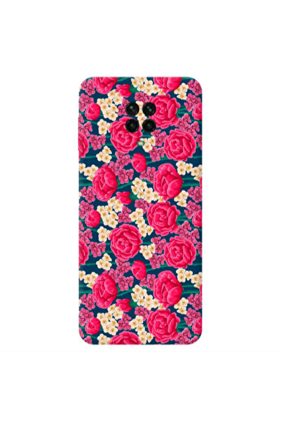 Other Xiaomi Redmi Note 9S Red and pink Flowers Transparent Silicone TPU Θήκη