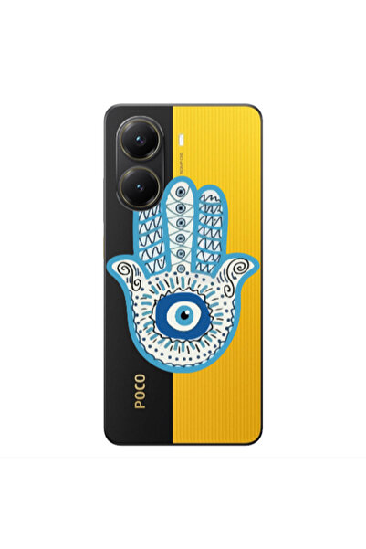 Other Xiaomi Poco X7 Pro Evil eye bead in hand Transparent Silicone TPU Θήκη