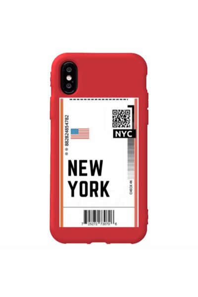 Other Apple iPhone X New York NYC Red Colored Silicone TPU Θήκη