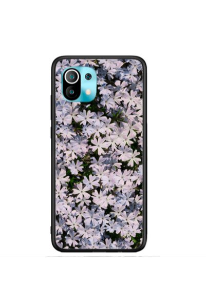 Other Xiaomi Mi 11 Flowers white Black Glossy Θήκη