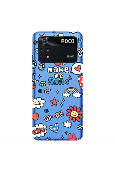 Other Xiaomi Poco M4 Pro 4G Rainbow flowers Transparent Silicone TPU Θήκη