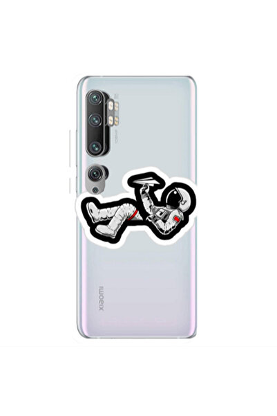 Other Xiaomi Mi Note 10 Pro Astronaut flies a plane Transparent Silicone TPU ...