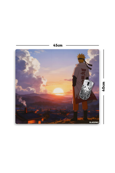GlassPad Glass Mouse Pad - Naruto (2) - Premium Tempered Glass - 45X40 cm [m]