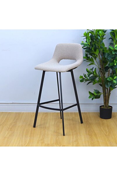 Al Hadaya Mall Elegant and Luxurious Design Fabric Bar Chair - Beige - 99X45X...