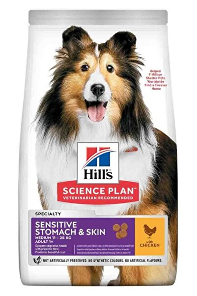 Hill's Hills Science Plan Sensitive Skin Tavuklu Orta Irk Yetişkin Köpek Mama...
