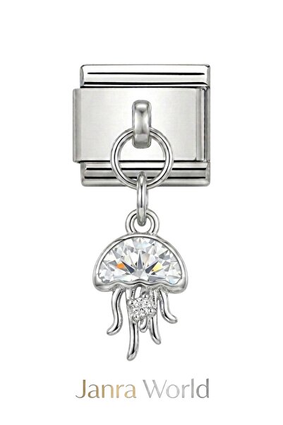 JANRA WORLD İtalyan Charm Süslü Charm 0.9mm İtalyan Charm Bileklik Uyumlu Pas...