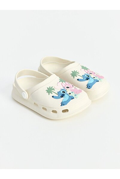 LC Waikiki Lcw Steps Ecru Lilo & Stitch Printed Girls' Beach Sandals