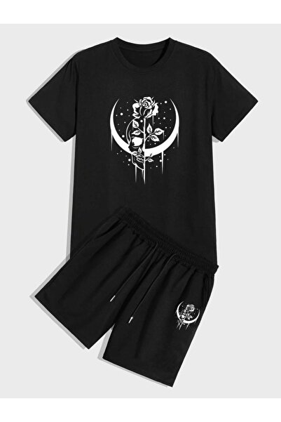 ship master Summer Collection New Arrival T-Shirt & Shorts Set Printed Patter...