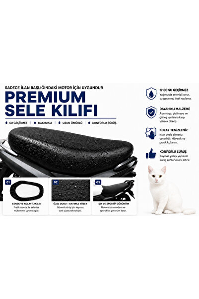 beneficio Kuba TK 03 Motosiklet Sele Kılıfı Su Geçirmez Sele Koruma