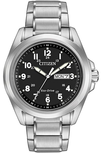 Citizen Eco-Drive Men's Stainless Steel Day/Date Watch, AW0050-82E