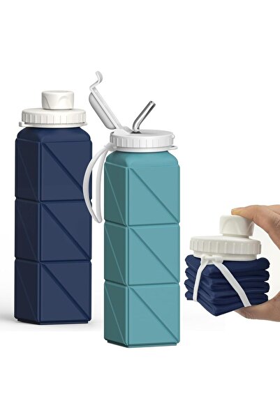 Arabest 2-Piece Collapsible Water Bottles,Silicone Foldable Portable Bottle,6...
