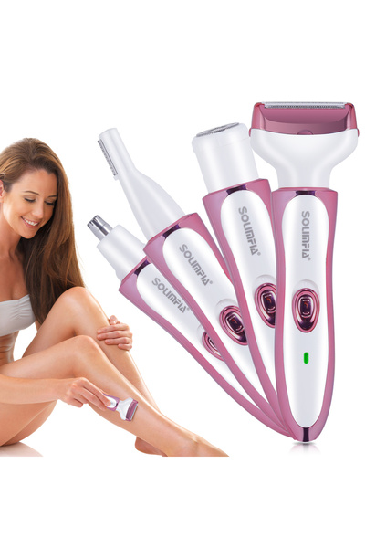 Choice مزيل شعر نسائي 4 في 1 من فوشيا هاتيكر للساقين والبيكيني والوجه والجسم،...