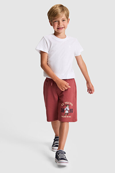 U.S. Polo Assn. Erkek Çocuk Vişne Örme Şort 50323936-VR223