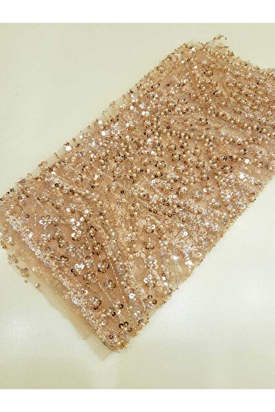 Safir Kumaş Kesip Aplik yada Motif Çıkarmalık Top Sonu 40 cm Taşlı Dantel