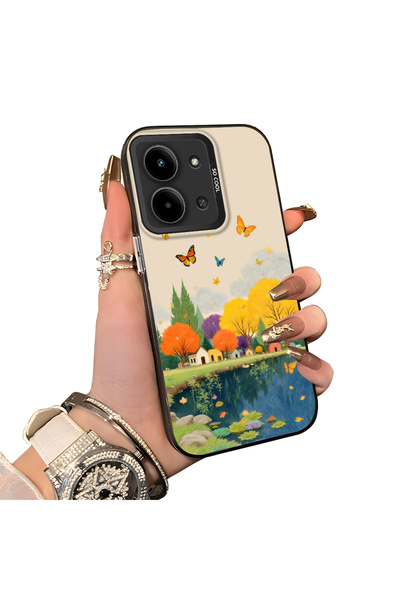 Hontinga Redmi 15C 5g Compatible Silicone Edge Hard Back Case Couple Phone Ca...