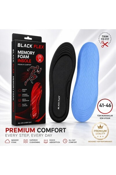 Black Flex PERFECT FİT ARK DESTEKLİ ERKEK MEMORY FOAM DARBE EMİCİ HAFIZALI İÇ...