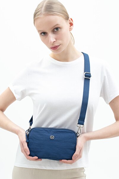 Matthew Cox Sç Byn2513 Fabric Crossbody Bag Dark Blue