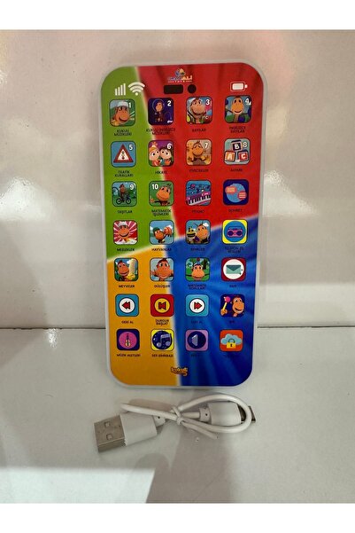Can Ali Toys Oyuncak Dokunmatik Kukuli Cep Telefonu Türkçe İngilizce Sesli 50...