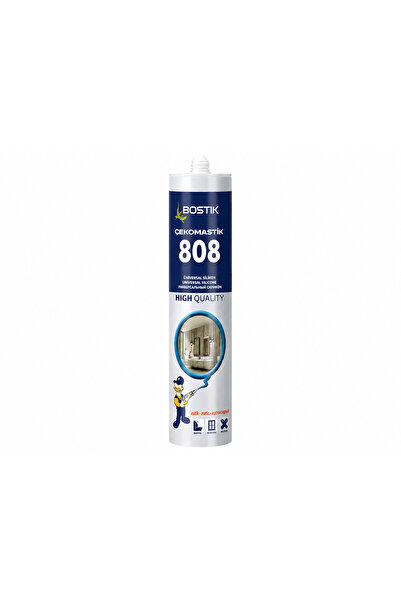 BOSTİK Çekomastik 808 Silikon Şeffaf Renk 280 ml