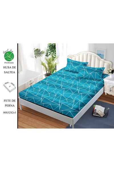 naniland.ro Husă de Pat Finet 2 Persoane 3 Piese cu Elastic 180x200 cm, Model...