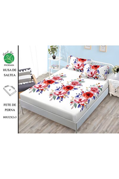 naniland.ro Husă de Pat Finet 2 Persoane 3 Piese cu Elastic 180x200 cm, Model...
