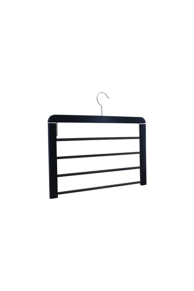 NYN Wooden Hanger 7795 4-Layer Trouser Hanger Black Color 1 Piece