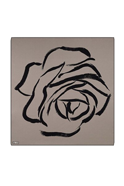 Çağrı İpek Rose Pattern Tivil Silk Scarf Dg9695-3