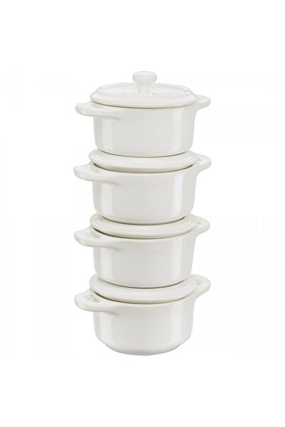 STAUB Set 4 oale universale, Ceramica, 200ml, Alb
