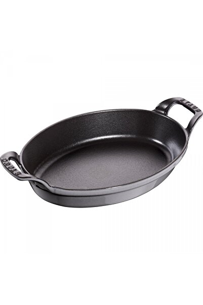 STAUB Tava de copt ovala, Staub, 24x16cm, gri, din fonta