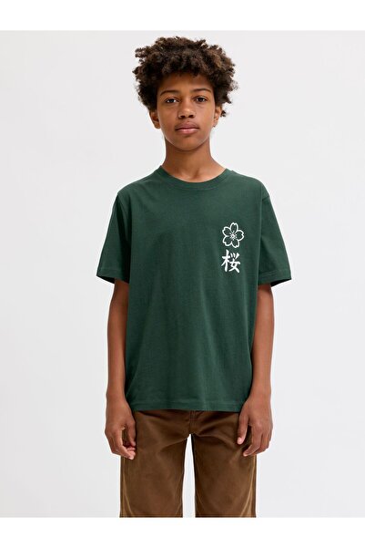 Jack & Jones Junior Tricou cu imprimeu pe spate pentru băieți
