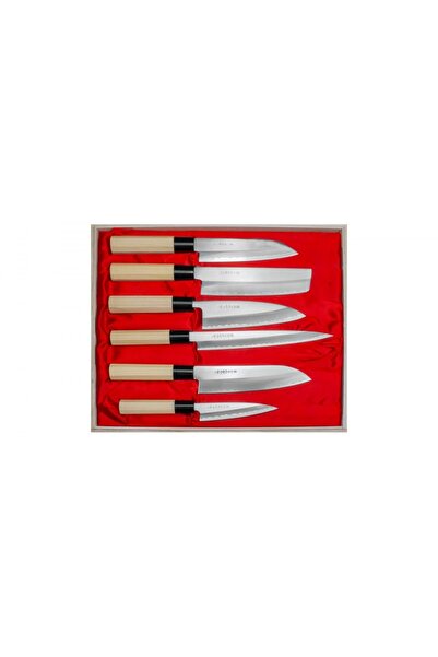 Satake Cutlery Set 6 cutite, Satake, otel inoxidabil, 12x15.5x16x15x17x21cm