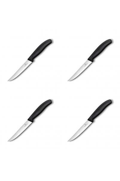 Victorinox Set 4 cutite pentru friptura, Victorinox, 12cm, ergonomic, cutit c...