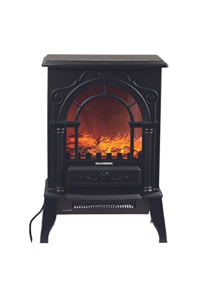 Hausberg Φορητό Ηλεκτρικό Τζάκι HB-8218 NG, 2000W, 2 Επίπεδα Θέρμανσης, Εφέ Φ...
